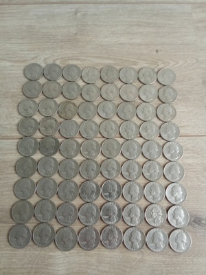 viele Quarter Dollar Münzen!!