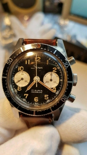 Sinn Chronograph Bi Compax Modell 101 A Handaufzug 38 mm 70er Jahre