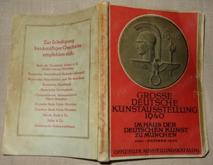 BP Ausstellungskatalog Große Deutsche Kunstausstellung 1940 Im Haus der Deutschen Kunst zu München K