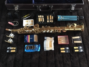 Yamaha Sopran Saxofon Saxophon YSS 62R mit Koffer und viel Zubehör