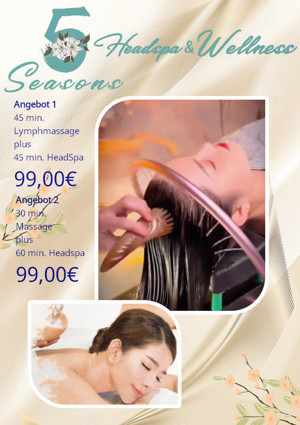 HeadSpa - Anti Stress Massage - Schröpfmassage - Lymphmassage - Fußmassage