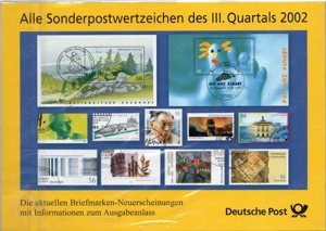 (0075) BUND Sonderpostwertzeichen III 2002 OVP portofrei