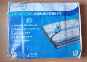 Elektrisches Wärmeunterbett Heizdecke Curamed, 2 Stufen, 55 Watt,