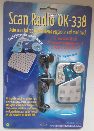 Radio "OK-338" mit automatischer Sender-Suche (Scan-Radio)