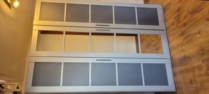 Schlafzimmerschrank Kleiderschrank Silber und Grau