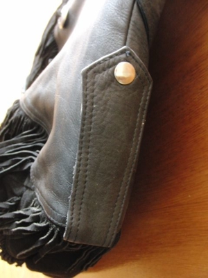 Chopper Lederjacke,Motorradjacke, Bikerjacke mit Fransen, Retro Bild 5