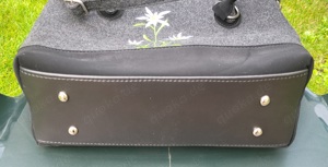 Designer Filztasche MARSCHOLLEK Edelweiß Trachten grau *NEU* Bild 4
