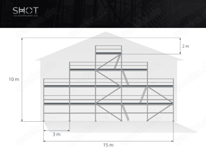 Fassadengerüst 10x15m Alu-scaff 73 kein gebrauchtes Gerüst kostenloser Versand