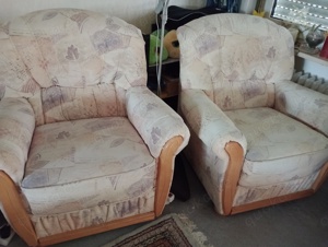 Verschenke Sofa und 2 Sessel