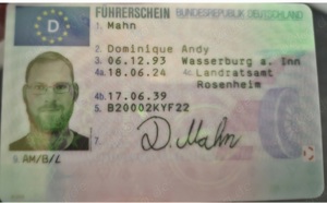 Führerschein Eingetragen in Deutschland