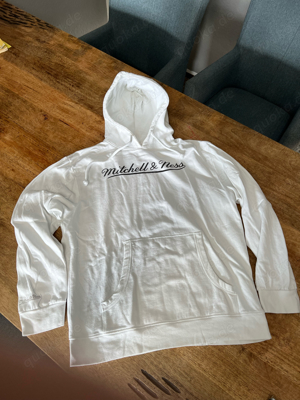 Mitchell & Ness Hoodie Weiss XXL