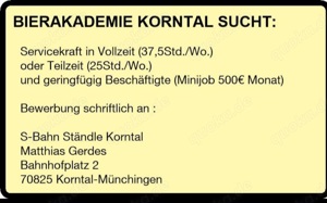 Servicekraft gesucht !