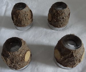 H Schnapsglas 4 Stk Stamperl aus Glas mit Schutz 4,8 H    2,1  4,1   4,5 wenig benutzt sehr gut er Bild 3