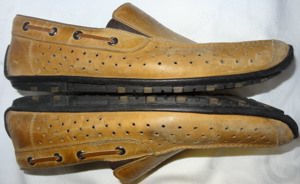 SP Rieker Herren Schuhe Halbschuhe Gr.45   8 Lederschuhe hellbraun Slipper getragen g Bild 4