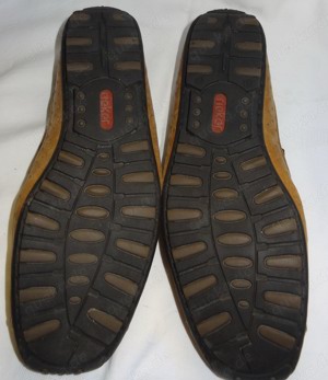 SP Rieker Herren Schuhe Halbschuhe Gr.45   8 Lederschuhe hellbraun Slipper getragen g Bild 5