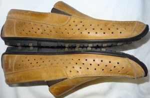 SP Rieker Herren Schuhe Halbschuhe Gr.45   8 Lederschuhe hellbraun Slipper getragen g Bild 3