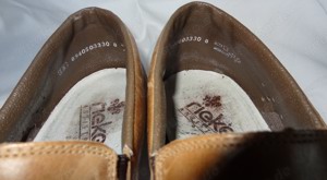 SP Rieker Herren Schuhe Halbschuhe Gr.45   8 Lederschuhe hellbraun Slipper getragen g Bild 8