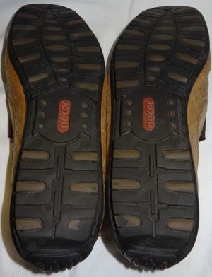 SP Rieker Herren Schuhe Halbschuhe Gr.45   8 Lederschuhe hellbraun Slipper getragen g Bild 6