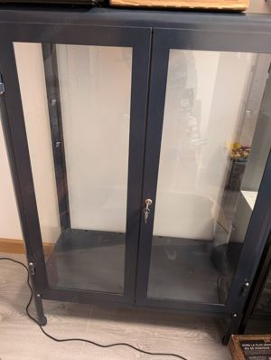 IKEA FABRIKÖR Vitrine in Blau   Top Zustand