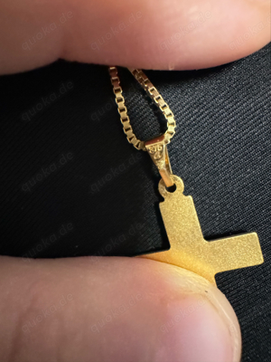 375 Goldkette mit Kreuz