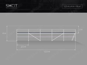 Alu-scaff 73 Alugerüst 4x12,5m Skele Robustboden Baugerüst 50qm Lieferung kostenlos