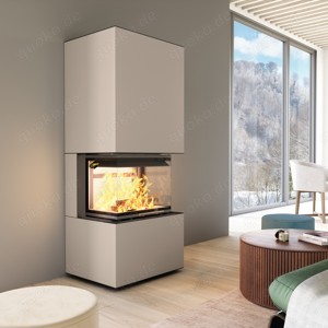 Kaminbausatz  BRILLIANT Beige Smart 3XLTh B 6,5KW Ofen Kamin Keramikkamin Neu Hajduk LDF-Kamine