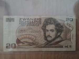 Österreich 20 Schilling Geldschein 1986 Banknote