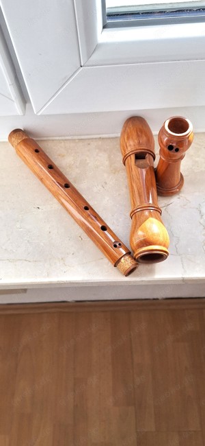 Schöne Alte  Loch Flöte -----Sehr wenig gebraucht & und 1 Moeck Sopran Flöte