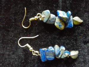 Schmuck: Lapislazuli-Ohrringe  mit 925 Silberhaken 