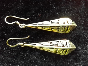 Längliche Silber-Ohrringe aus 925 Silber