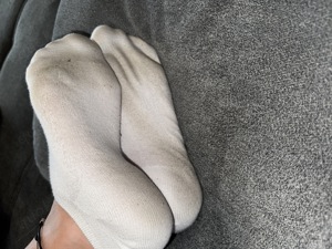 Fuß Bilder  getragene Socken 