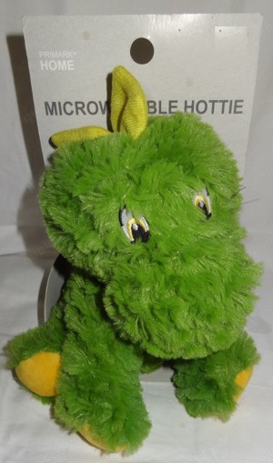 D Primark Wärmtier Wärmekissen Kuscheltier für Mikrowelle Dinosaurier grün unbenutzt 