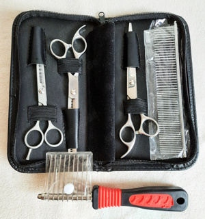 Hundeschere Kamm Fellpflege-Set Hunde Katzen Grooming  