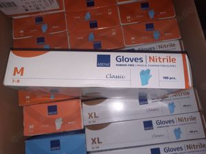 8x 100 St Handschuhe Puderfrei Vinyl Nitrile Classic M Bild 2
