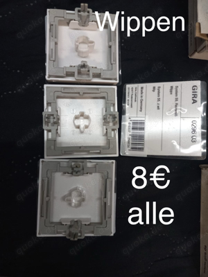 Gira Rahmen Wippen schalter Dimmer zwisschne rahmen Raile elekrosachn  Bild 5