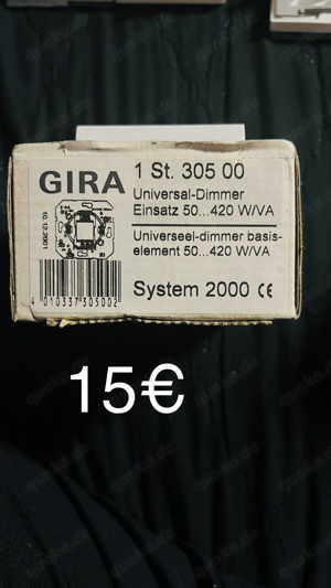 Gira Rahmen Wippen schalter Dimmer zwisschne rahmen Raile elekrosachn  Bild 9