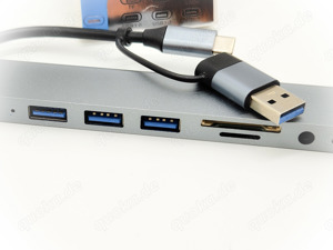 8in1 USB C 3.0 Hub Adapter SD Speicherkarten Lesegerät uvm. Neu Bild 4
