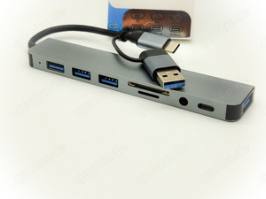 8in1 USB C 3.0 Hub Adapter SD Speicherkarten Lesegerät uvm. Neu Bild 3