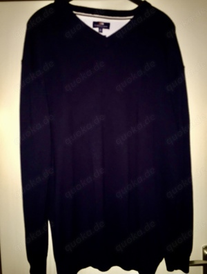 Commander Herren Feinstrick XXL 56 BW 62,5 Pullover V-Neck Blau NEU Bild 2