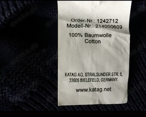 Commander Herren Feinstrick XXL 56 BW 62,5 Pullover V-Neck Blau NEU Bild 6
