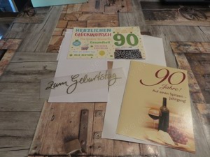 Geburtagskarten zum 90. Geburtstag