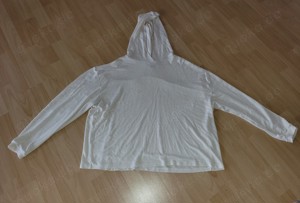 Dünner Damen Kapuzenpullover creme Größe 42