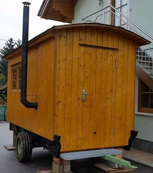 Bauwagen, Baucontainer, Bürocontainer, Gartenhütte fahrbar, Verkaufswagen, Ausschankwagen, Markthütt Bild 2
