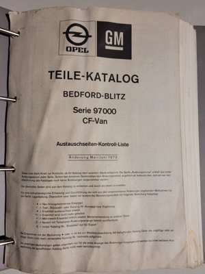 Teilekatalog   Ersatzteilkatalog Opel Bedford Blitz CF Bild 2