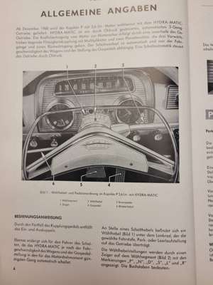 OPEL Werkstatthandbuch Hydra-Matic für OPEL Kapitän P2.6 Bild 5