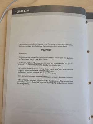 Technische Neuheiten und Informationen Opel Omega A Bild 2