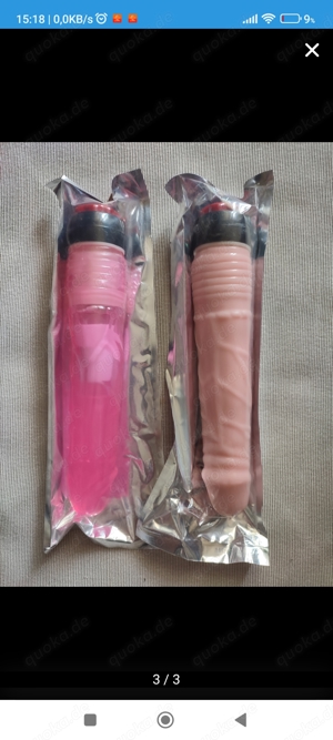 Stufenloser Vibrator mit und ohne Aderung, 22 CM Bild 2