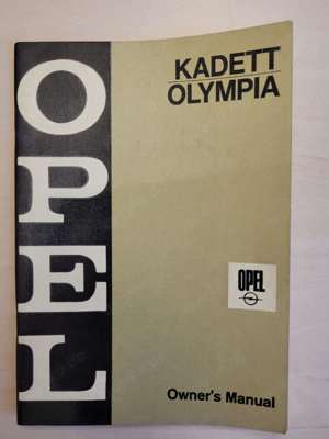 OPEL Kadett B Olympia Betriebsanleitung neu englisch