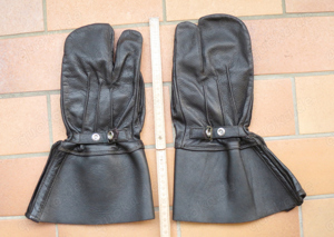 3-Finger-Motorradhandschuhe für Fahrer, Motorradhandschuhe Leder, ca. 50er Jahre