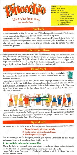 Amigo Spiel: Pinocchio - Lügen haben lange Nasen  Bild 4